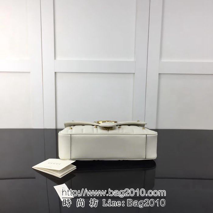 GUCCI古馳原單 新款專櫃品質原單貨實物實拍443497方釘米白鏈條單肩斜挎包 HY1219